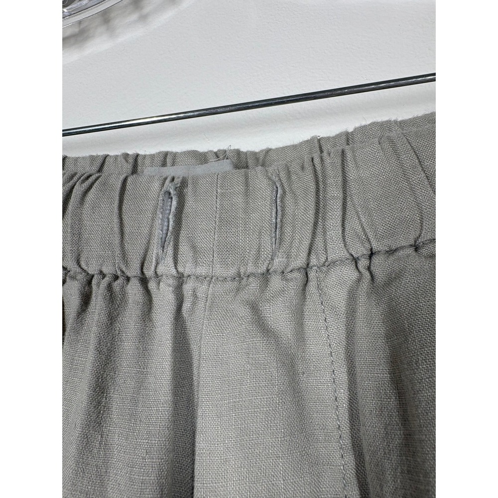 Everlane Womens Linen Barrel Pants XXS Grey Elastic Waist Minimalist Lagenlook - Picture 4 of 13